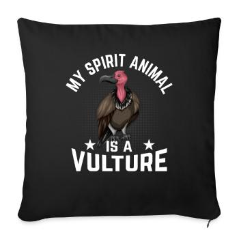 Vulture Bag - Sofa pillowcase 17,3'' x 17,3'' (45 x 45 cm) - black - Front