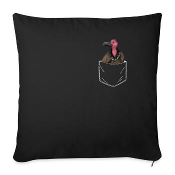 I like vulutres and maybe 3 people - Sofa pillowcase 17,3'' x 17,3'' (45 x 45 cm) - black - Front