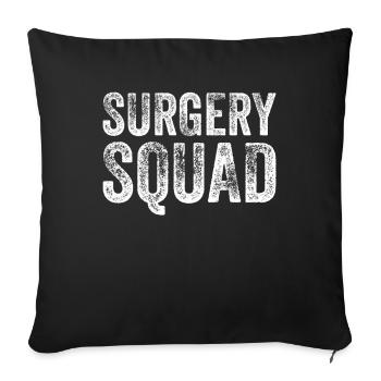 Surgery Squad Mandelentzündung Kinder Geschenk - Sofakissenbezug 45 x 45 cm - Schwarz - Vorne