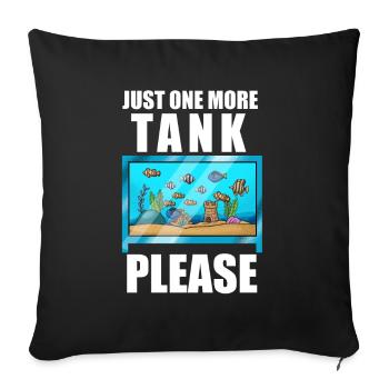 Aquarium Fish Gift - Sofa pillowcase 17,3'' x 17,3'' (45 x 45 cm) - black - Front