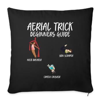 Aerial Silk Aerialist - Sofa pillowcase 17,3'' x 17,3'' (45 x 45 cm) - black - Front