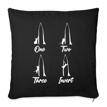 Aerial Silk Tightrope Walker Acrobatics - Sofa pillowcase 17,3'' x 17,3'' (45 x 45 cm) - black - Front