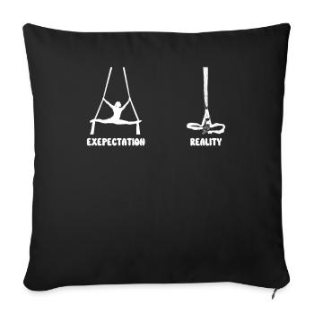 Aerial Silk Tightrope Walker Acrobatics - Sofa pillowcase 17,3'' x 17,3'' (45 x 45 cm) - black - Front