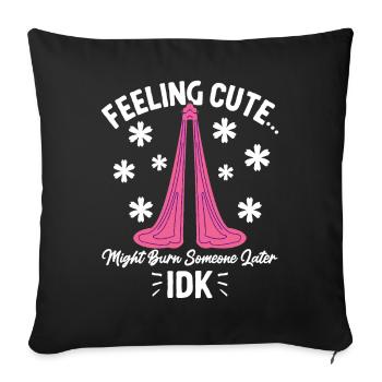 Aerial Silk Tightrope Walker Acrobatics - Sofa pillowcase 17,3'' x 17,3'' (45 x 45 cm) - black - Front