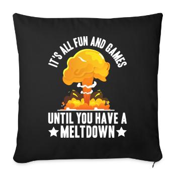 Nuclear power station - Sofa pillowcase 17,3'' x 17,3'' (45 x 45 cm) - black - Front