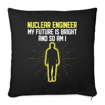 Centrale nucléaire - Housse de coussin décorative 45 x 45 cm - noir - Devant