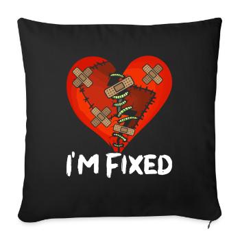 Open-heart surgery survivor - Sofa pillowcase 17,3'' x 17,3'' (45 x 45 cm) - black - Front