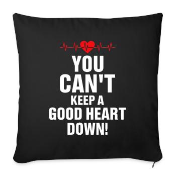 Recovery from open-heart surgery - Sofa pillowcase 17,3'' x 17,3'' (45 x 45 cm) - black - Front