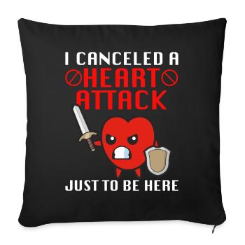 Drôle de récupération pendant la chirurgie ouverte - Housse de coussin décorative 45 x 45 cm - noir - Devant