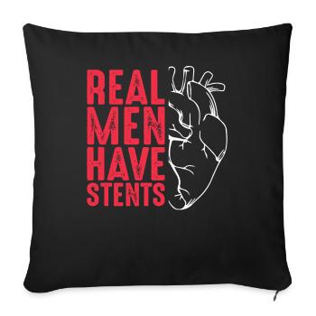 Coronary angioplasty patient - Sofa pillowcase 17,3'' x 17,3'' (45 x 45 cm) - black - Front