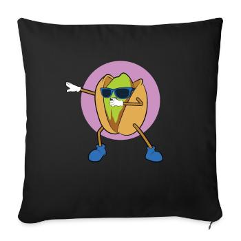 Pistachio Christmas Dinner Gift - Sofa pillowcase 17,3'' x 17,3'' (45 x 45 cm) - black - Front