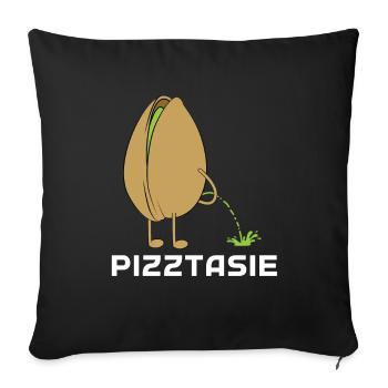 Cadeau de dîner de Noël à la pistache - Housse de coussin décorative 45 x 45 cm - noir - Devant