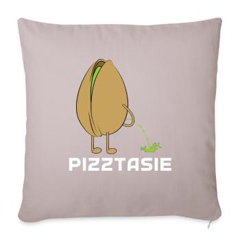 Cadeau de dîner de Noël à la pistache - Housse de coussin décorative 45 x 45 cm - taupe clair - Devant