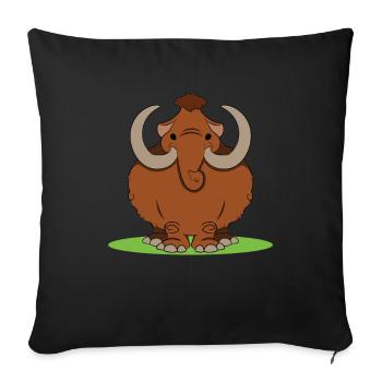 Mammoth - Sofa pillowcase 17,3'' x 17,3'' (45 x 45 cm) - black - Front