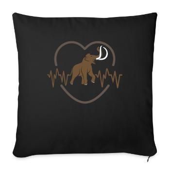 Mammoth - Sofa pillowcase 17,3'' x 17,3'' (45 x 45 cm) - black - Front
