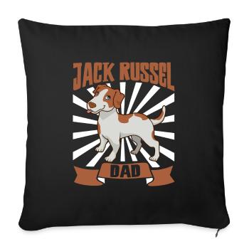 Jack Russel Dad - Jack Russel Terrier - Sofa pillowcase 17,3'' x 17,3'' (45 x 45 cm) - black - Front