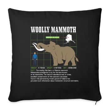 Mammouth - Housse de coussin décorative 45 x 45 cm - noir - Devant