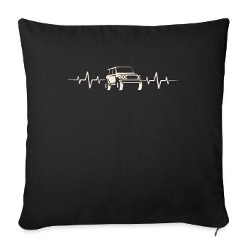 Hors route - Housse de coussin décorative 45 x 45 cm - noir - Devant