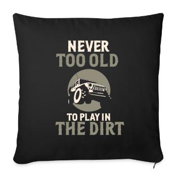 Off-road - Sofa pillowcase 17,3'' x 17,3'' (45 x 45 cm) - black - Front