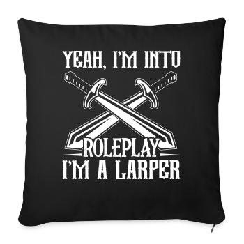 LARP Live-Action Role-Playing Games - Sofa pillowcase 17,3'' x 17,3'' (45 x 45 cm) - black - Front