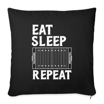 Football américain - Housse de coussin décorative 45 x 45 cm - noir - Devant