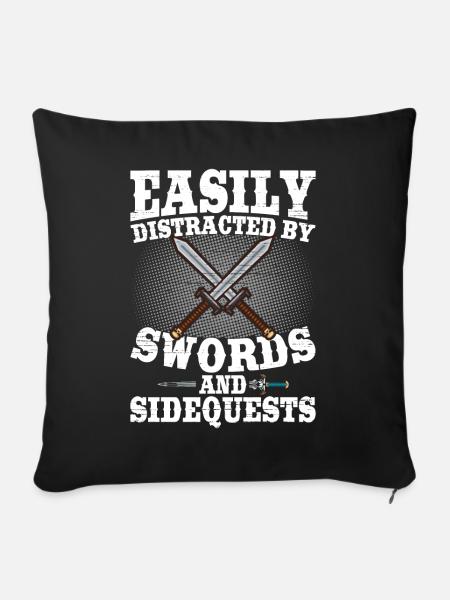 LARP Live-Action-Rollenspiele - Sofakissenbezug 45 x 45 cm - Schwarz