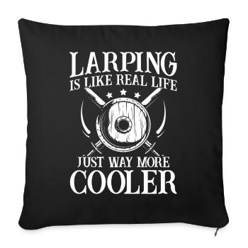 LARP Live-Action-Rollenspiele - Sofakissenbezug 45 x 45 cm - Schwarz - Vorne