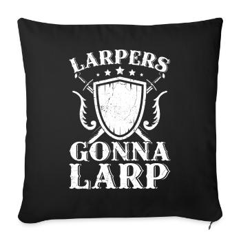 Fun live-action role-playing games - Sofa pillowcase 17,3'' x 17,3'' (45 x 45 cm) - black - Front