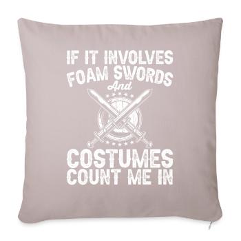 Jeux de rôle en direct LARP - Housse de coussin décorative 45 x 45 cm - taupe clair - Devant