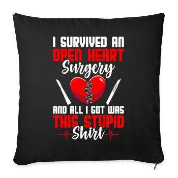 Rétablissement des survivants - Housse de coussin décorative 45 x 45 cm - noir - Devant