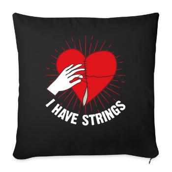 Open-heart surgery survivor - Sofa pillowcase 17,3'' x 17,3'' (45 x 45 cm) - black - Front