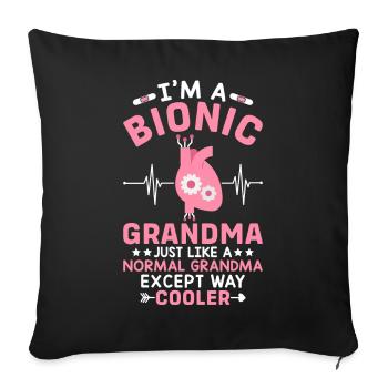 Open heart surgery - Sofa pillowcase 17,3'' x 17,3'' (45 x 45 cm) - black - Front