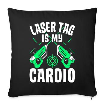 Player - Sofa pillowcase 17,3'' x 17,3'' (45 x 45 cm) - black - Front
