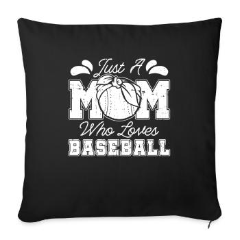 Baseball Baseball Mama - Sofakissenbezug 45 x 45 cm - Schwarz - Vorne