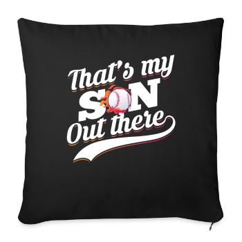 Baseball Mom Baseball Mom - Sofa pillowcase 17,3'' x 17,3'' (45 x 45 cm) - black - Front