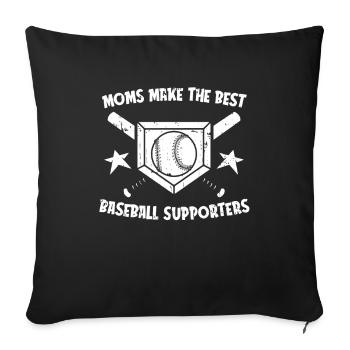 Baseball Mom Baseball Mom - Sofa pillowcase 17,3'' x 17,3'' (45 x 45 cm) - black - Front