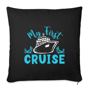 Cruise Cruise Ship Gift - Sofa pillowcase 17,3'' x 17,3'' (45 x 45 cm) - black - Front