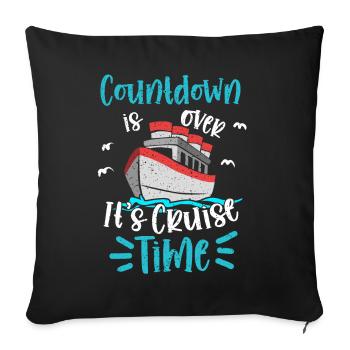 Cruise Cruise Ship Gift - Sofa pillowcase 17,3'' x 17,3'' (45 x 45 cm) - black - Front