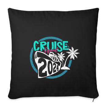 Cruise Cruise Ship Gift - Sofa pillowcase 17,3'' x 17,3'' (45 x 45 cm) - black - Front