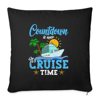 Cruise Cruise Ship Gift - Sofa pillowcase 17,3'' x 17,3'' (45 x 45 cm) - black - Front