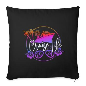 Cruise Cruise Ship Gift - Sofa pillowcase 17,3'' x 17,3'' (45 x 45 cm) - black - Front