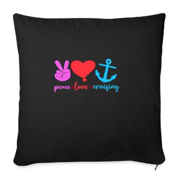 Cruise Cruise Ship Gift - Sofa pillowcase 17,3'' x 17,3'' (45 x 45 cm) - black - Front