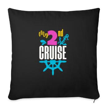 Cruise Cruise Ship Gift - Sofa pillowcase 17,3'' x 17,3'' (45 x 45 cm) - black - Front