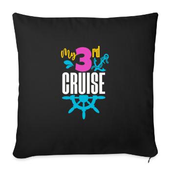 Cruise Cruise Ship Gift - Sofa pillowcase 17,3'' x 17,3'' (45 x 45 cm) - black - Front