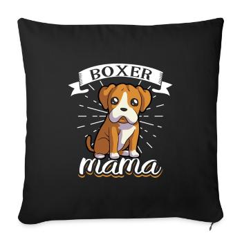 Boxer Mom - Boxer - Sofa pillowcase 17,3'' x 17,3'' (45 x 45 cm) - black - Front