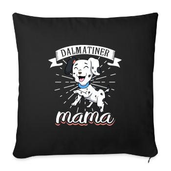 Dalmatian Mom - Dalmatian - Sofa pillowcase 17,3'' x 17,3'' (45 x 45 cm) - black - Front