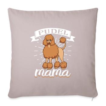 Pudel Mama - Pudel - Sofakissenbezug 45 x 45 cm - helles Taupe - Vorne