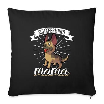 German Shepherd Mom - German Shepherd - Sofa pillowcase 17,3'' x 17,3'' (45 x 45 cm) - black - Front