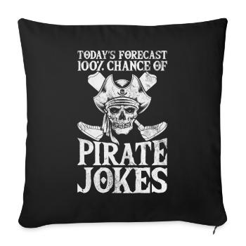 Funny arm prosthesis for amputees - Sofa pillowcase 17,3'' x 17,3'' (45 x 45 cm) - black - Front