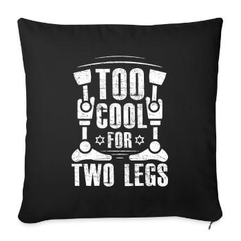 Funny prosthetic leg for amputees - Sofa pillowcase 17,3'' x 17,3'' (45 x 45 cm) - black - Front